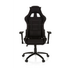 Zwarte Gamestoel GAME FORCE met stofbekleding, witte siernaden en armleuningen van hjh OFFICE