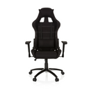 Zwarte Gamestoel GAME FORCE met stofbekleding, witte siernaden en armleuningen van hjh OFFICE