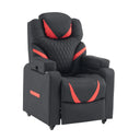 Lounge stoel Game Sport RX in zwart en rood met gewatteerde bekleding en wieltjes van hjh OFFICE