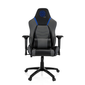 Gamestoel GAMEBREAKER POLARYS I in grijs en blauw met blauwe accenten en wieltjes van hjh OFFICE