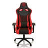 Gamestoel GAMEBREAKER SX 04 in zwart-rood met gestikte bekleding en lendenkussen van hjh OFFICE