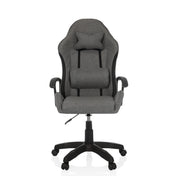 Gamestoel GAMEBREAKER W01 in grijs en zwart met nek- en lendenkussen van MyBuero