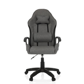 Gamestoel GAMEBREAKER W01 in grijs en zwart met nek- en lendenkussen van MyBuero