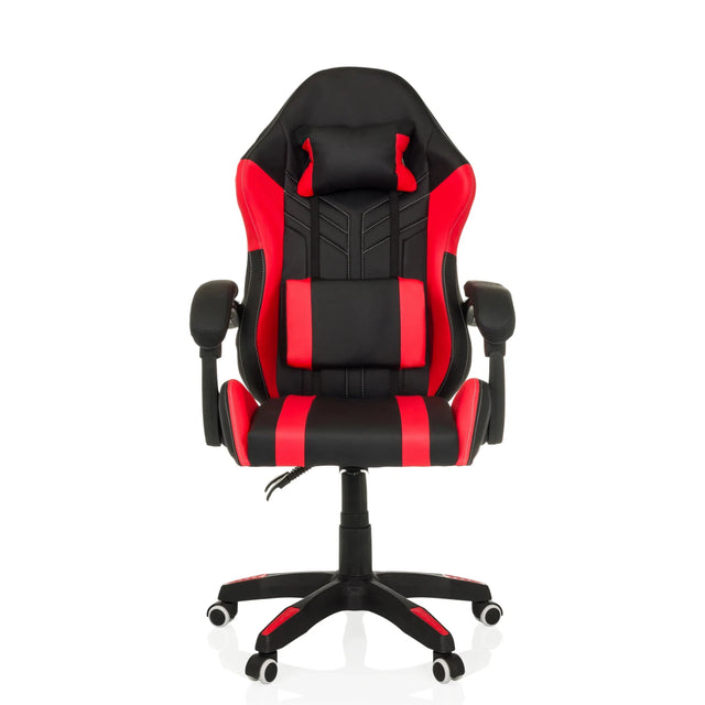 Gamestoel GAMEBREAKER W02 in zwart-rood met neksteun en armleuningen van MyBuero