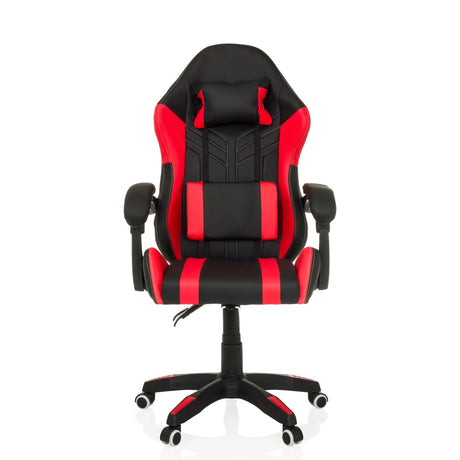 Gamestoel GAMEBREAKER W02 in zwart-rood met neksteun en armleuningen van MyBuero
