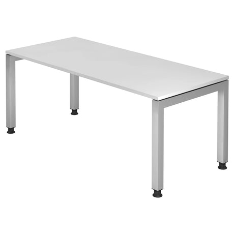Wit JAVA 19 S bureau met rechthoekig tafelblad en vier poten van hjh OFFICE PRO