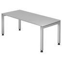 Grijs bureau JAVA 19 S met rechthoekig tafelblad en vier poten van hjh OFFICE PRO