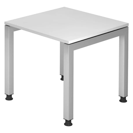 Hoogteverstelbaar bureau JAVA 8 S in wit met vierkant tafelblad van hjh OFFICE PRO