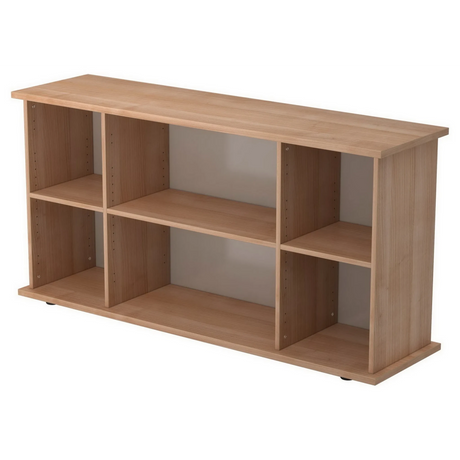 Open dressoir KAPA SB in walnootlook met zes opbergvakken van hjh OFFICE PRO