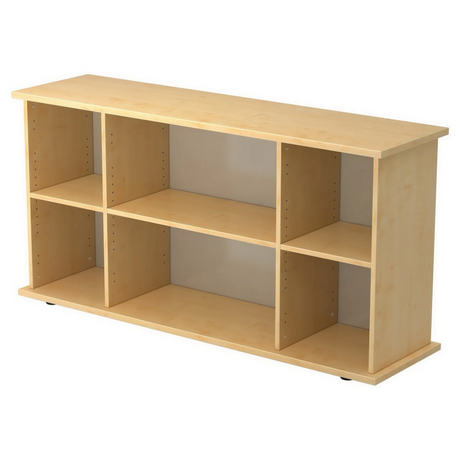 Open sideboard KAPA SB van licht esdoornhout met drie legplanken van hjh OFFICE PRO