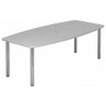 Grijze conferentietafel KARAT 22 C met glanzende chromen poten van hjh OFFICE PRO