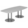 Conferentietafel KARAT S 22 C met grijs tafelblad en verchroomde kolompoten van hjh OFFICE PRO