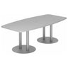 Grijze conferentietafel KARAT S 22 S met zilveren zuulpoten van hjh OFFICE PRO