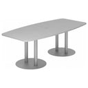 Grijze conferentietafel KARAT S 22 S met zilveren zuulpoten van hjh OFFICE PRO