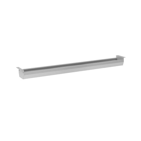 Zilveren horizontale kabelgoot KC S met een lengte van 160 cm van hjh OFFICE PRO