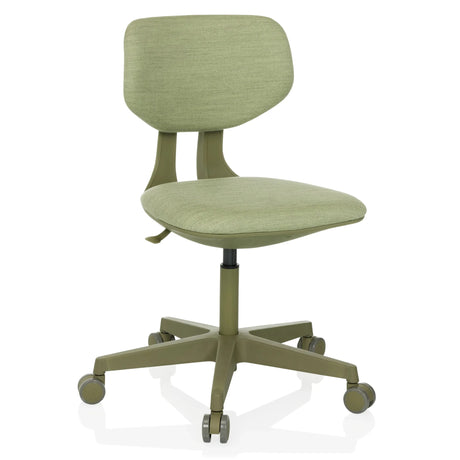 Groene Kinder bureaustoel KID COLORE met stoffen bekleding en vijf zwenkwielen van hjh OFFICE