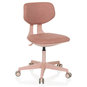 Roze Kinder bureaustoel KID COLORE met stofbekleding en vijf zwenkwielen van hjh OFFICE