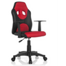 Kinder bureaustoel KID GAME AL in zwart-rood met armleuningen en wieltjes van hjh OFFICE