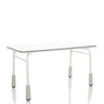Lichtgrijs Kinder bureau KID GRO T met wit tafelblad en stevige poten van hjh OFFICE