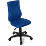 Blauwe Kinder bureaustoel KIDDY BASE met stoffen bekleding en zwart kruisvoet met wieltjes van hjh OFFICE