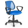 Blauwe Kinder bureaustoel KIDDY CD met netrugleuning en zwarte armleuningen van hjh OFFICE