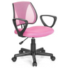 Roze Kinder bureaustoel KIDDY CD met netrugleuning en zwarte armleuningen van hjh OFFICE