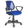 Donkerblauwe Kinder bureaustoel KIDDY CD met netrugleuning en zwarte armleuningen van hjh OFFICE