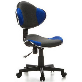 Kinder bureaustoel KIDDY GTI-2 in grijs en blauw met netbespanning en rolvoet van hjh OFFICE