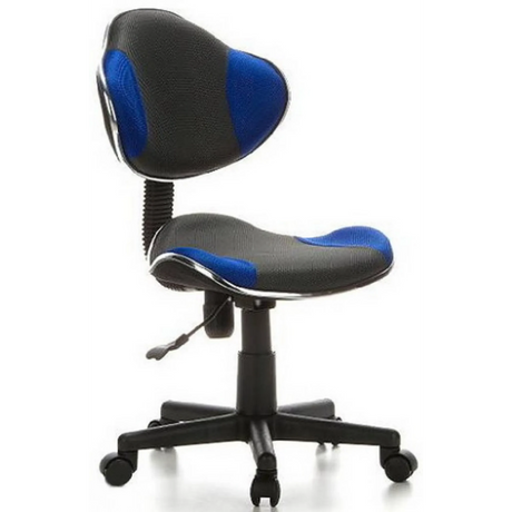 Kinder bureaustoel KIDDY GTI-2 in grijs en blauw met netbespanning en rolvoet van hjh OFFICE