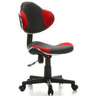 Grijs-rode Kinder bureaustoel KIDDY GTI-2 met netbespanning en rolvoet van hjh OFFICE