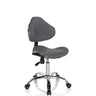 Grijze Kinder bureaustoel KIDDY GTI-3 met stofbekleding en glanzend chromen onderstel van hjh OFFICE