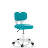 Blauwe Kinder bureaustoel KIDDY TOP W met wit frame en zwenkwielen van hjh OFFICE