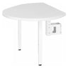Witte aanbouwplaat LA92 C met console en twee steunpoten van hjh OFFICE PRO