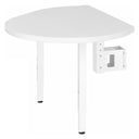 Witte aanbouwplaat LA92 C met console en twee steunpoten van hjh OFFICE PRO