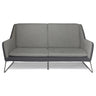 Lichtgrijze lounge bank LAGUN met donkergrijze accenten en slanke metalen poten van hjh OFFICE