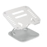 Zilveren onderzetter LAPTOP STAND met ventilatiesleuven en verstelbaar frame van hjh OFFICE