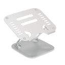 Zilveren onderzetter LAPTOP STAND met ventilatiesleuven en verstelbaar frame van hjh OFFICE