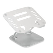 Zilveren onderzetter LAPTOP STAND met ventilatiesleuven en verstelbaar frame van hjh OFFICE