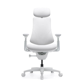 High end bureaustoel LiberNovo Omni Gen in de kleur wit met hoofdsteun en verstelbare armleuningen van Libernovo
