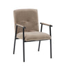 Lifea Flex fauteuil met bruine stoffen bekleding en zwart metalen frame van hjh LIVING