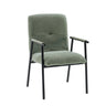 Fauteuil Lifea Flex met groene stoffen bekleding en zwarte armleuningen van hjh LIVING