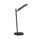 Zwarte bureaulamp Lumanova D2 met slanke voet en verstelbare lampkop van hjh OFFICE