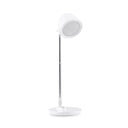 Witte bureaulamp Lumanova D3 met slanke voet en ronde lampenkap van hjh OFFICE