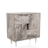 Commode LYKKJA in wit marmeroptiek met vier asymmetrische laden van hjh LIVING