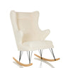 Witte MAPOON Lounge stoel als schommelstoel met lichte houten me runners van hjh LIVING