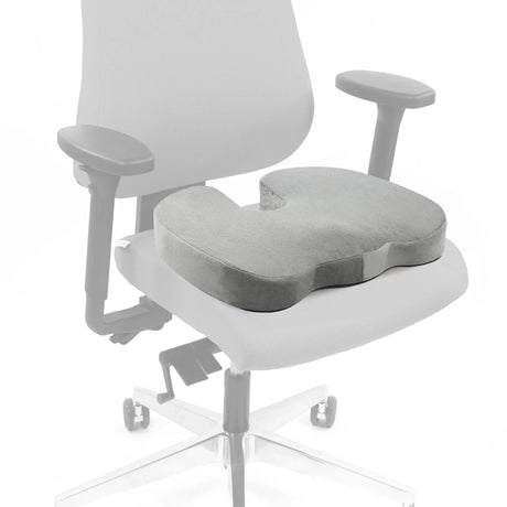 Grijs Zitkussen MEDISIT VIII met ergonomische vorm op een bureaustoel van hjh OFFICE