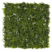 Groene Plantmat MORE GREEN I met dichte varenbladeren en kleine witte bloemetjes van hjh OFFICE