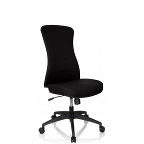 Zwarte Professionele bureaustoel OFFICE XT met stoffen bekleding en vijf zwenkwielen van hjh OFFICE