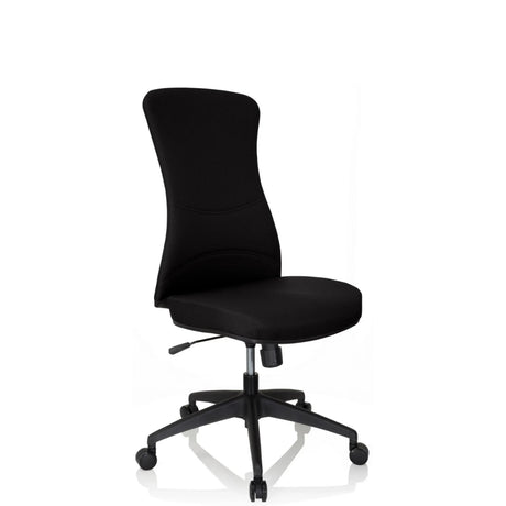 Zwarte Professionele bureaustoel OFFICE XT met stoffen bekleding en vijf zwenkwielen van hjh OFFICE