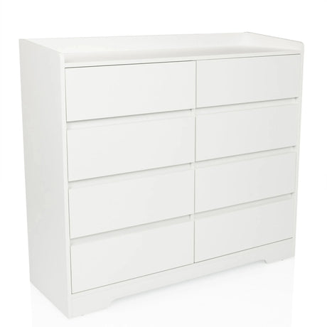 Witte Commode OSOYRO met acht laden en een aflegplateau van hjh LIVING